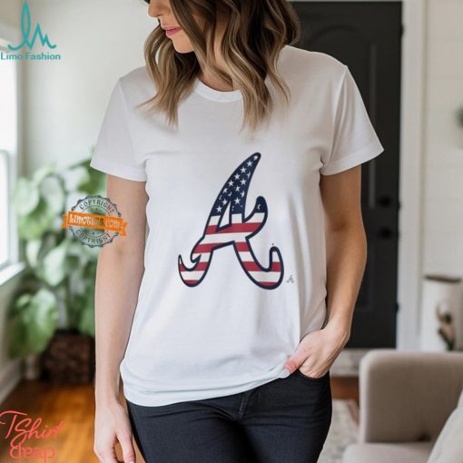 Atlanta Braves A logo x Flag of the United States shirt