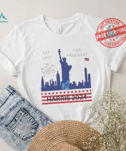 Awesome Cat lady for president kamala harris 2024 election garden & house shirt