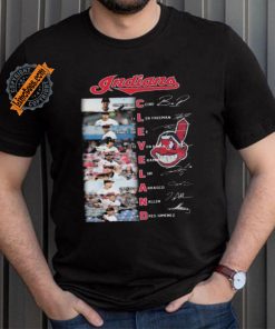 Awesome Cleveland indiana team true starting squad baseball signatures shirt