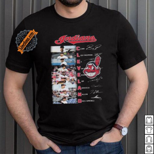 Awesome Cleveland indiana team true starting squad baseball signatures shirt
