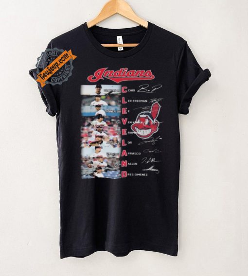 Awesome Cleveland indiana team true starting squad baseball signatures shirt
