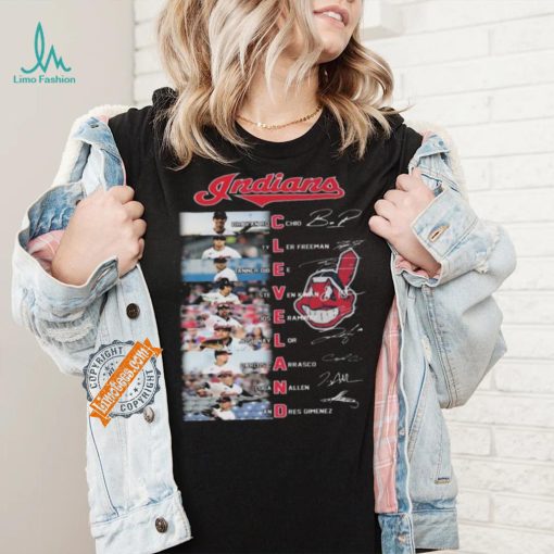 Awesome Cleveland indiana team true starting squad baseball signatures shirt