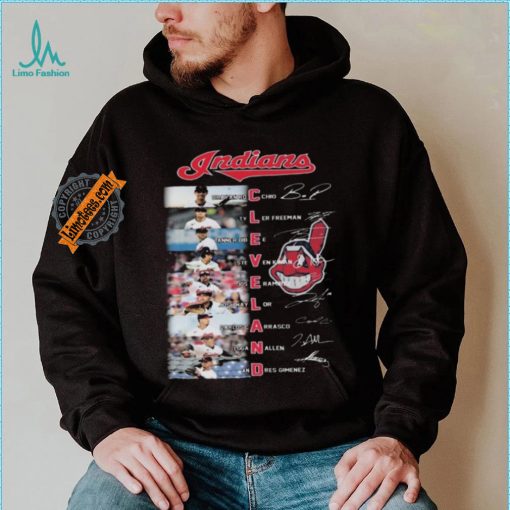 Awesome Cleveland indiana team true starting squad baseball signatures shirt