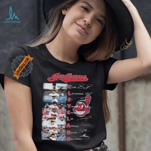 Awesome Cleveland indiana team true starting squad baseball signatures shirt