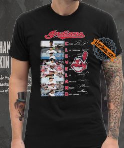 Awesome Cleveland indiana team true starting squad baseball signatures shirt