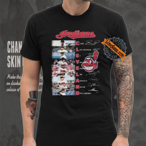 Awesome Cleveland indiana team true starting squad baseball signatures shirt