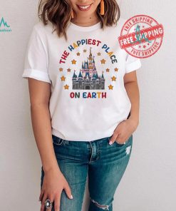 Awesome The happiest place on earth disney castle shirt