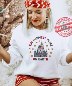 Awesome The happiest place on earth disney castle shirt