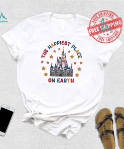 Awesome The happiest place on earth disney castle shirt