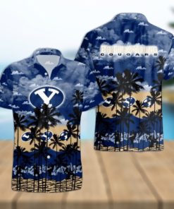 BYU Cougars Palms Tree Hawaiian Shirt