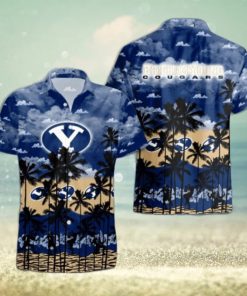 BYU Cougars Palms Tree Hawaiian Shirt