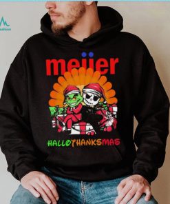 Baby Grinch and Jack Skellington Meijer logo Hallothanksmas 2024 shirt