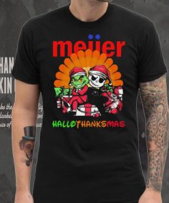 Baby Grinch and Jack Skellington Meijer logo Hallothanksmas 2024 shirt