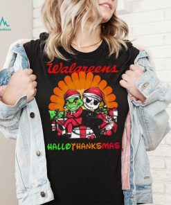 Baby Grinch and Jack Skellington Walgreens logo Hallothanksmas 2024 shirt