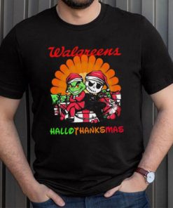 Baby Grinch and Jack Skellington Walgreens logo Hallothanksmas 2024 shirt