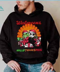 Baby Grinch and Jack Skellington Walgreens logo Hallothanksmas 2024 shirt