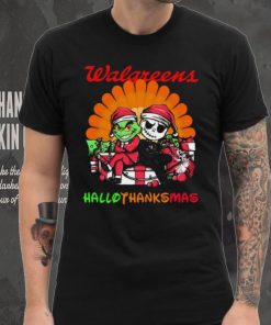Baby Grinch and Jack Skellington Walgreens logo Hallothanksmas 2024 shirt