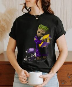 Baby Groot Hugging Vickings T Shirt, hoodie, sweater, long sleeve and tank top Baby Groot Hugging Vickings T Shirt