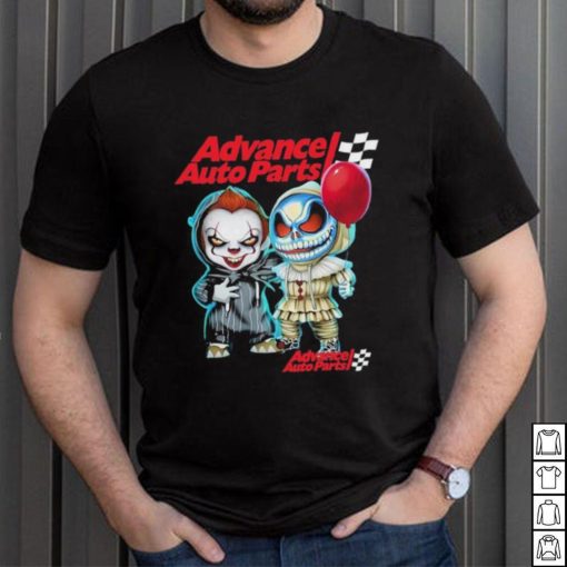 Baby Jack Skellington and Baby Pennywise Advance Auto Parts logo 2024 shirt