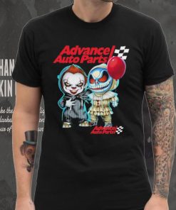 Baby Jack Skellington and Baby Pennywise Advance Auto Parts logo 2024 shirt
