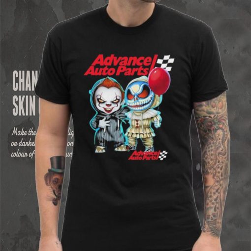 Baby Jack Skellington and Baby Pennywise Advance Auto Parts logo 2024 shirt