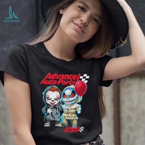 Baby Jack Skellington and Baby Pennywise Advance Auto Parts logo 2024 shirt