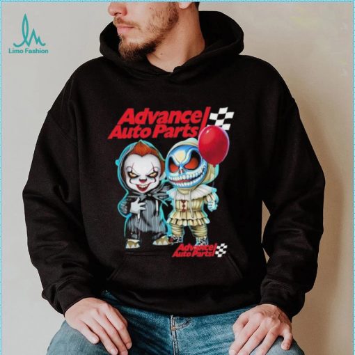 Baby Jack Skellington and Baby Pennywise Advance Auto Parts logo 2024 shirt
