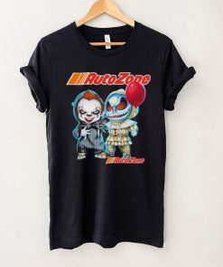 Baby Jack Skellington and Baby Pennywise AutoZone logo 2024 shirt