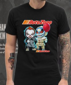 Baby Jack Skellington and Baby Pennywise AutoZone logo 2024 shirt