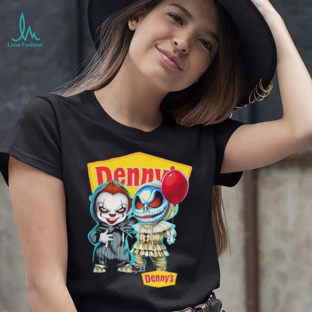 Baby Jack Skellington and Baby Pennywise Denny’s logo 2024 shirt Baby Jack Skellington and Baby Pennywise Denny’s logo 2024 shirt