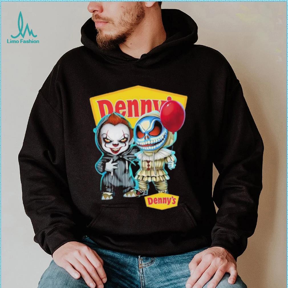 Baby Jack Skellington and Baby Pennywise Denny’s logo 2024 shirt Baby Jack Skellington and Baby Pennywise Denny’s logo 2024 shirt
