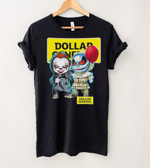 Baby Jack Skellington and Baby Pennywise Dollar General logo 2024 shirt