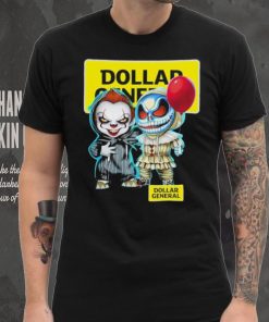 Baby Jack Skellington and Baby Pennywise Dollar General logo 2024 shirt