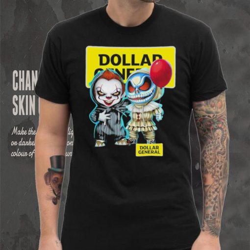 Baby Jack Skellington and Baby Pennywise Dollar General logo 2024 shirt