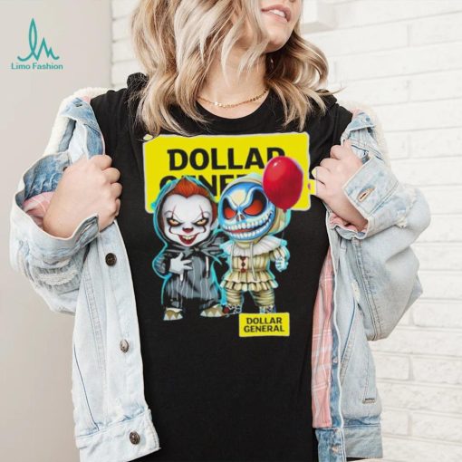 Baby Jack Skellington and Baby Pennywise Dollar General logo 2024 shirt