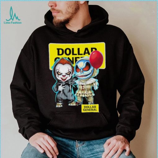 Baby Jack Skellington and Baby Pennywise Dollar General logo 2024 shirt