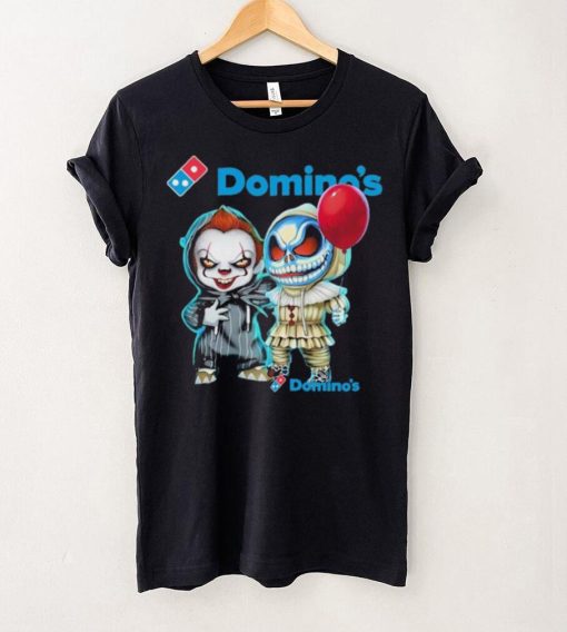Baby Jack Skellington and Baby Pennywise Domino’s logo 2024 shirt
