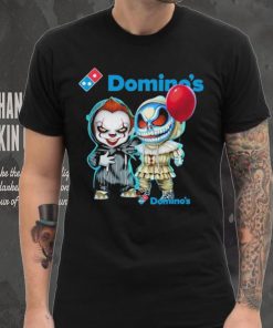 Baby Jack Skellington and Baby Pennywise Domino’s logo 2024 shirt