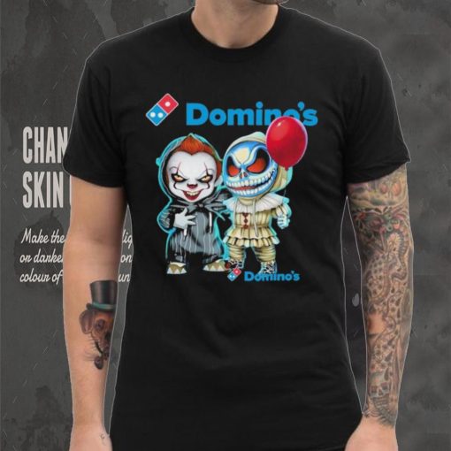 Baby Jack Skellington and Baby Pennywise Domino’s logo 2024 shirt