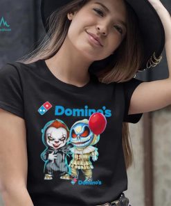 Baby Jack Skellington and Baby Pennywise Domino’s logo 2024 shirt
