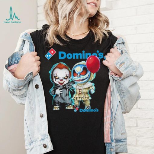 Baby Jack Skellington and Baby Pennywise Domino’s logo 2024 shirt