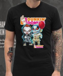 Baby Jack Skellington and Baby Pennywise Dunkin’ Donuts logo 2024 shirt