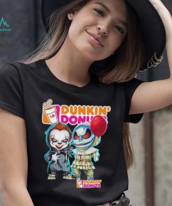 Baby Jack Skellington and Baby Pennywise Dunkin’ Donuts logo 2024 shirt