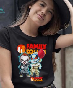 Baby Jack Skellington and Baby Pennywise Family Dollar logo 2024 shirt, hoodie, sweater, long sleeve and tank top Baby Jack Skellington and Baby Pennywise Family Dollar logo 2024 shirt