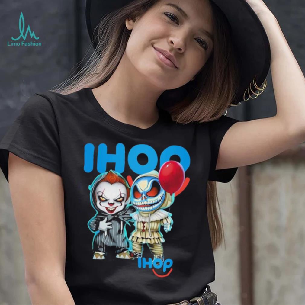 Baby Jack Skellington and Baby Pennywise Ihop logo 2024 shirt Baby Jack Skellington and Baby Pennywise Ihop logo 2024 shirt