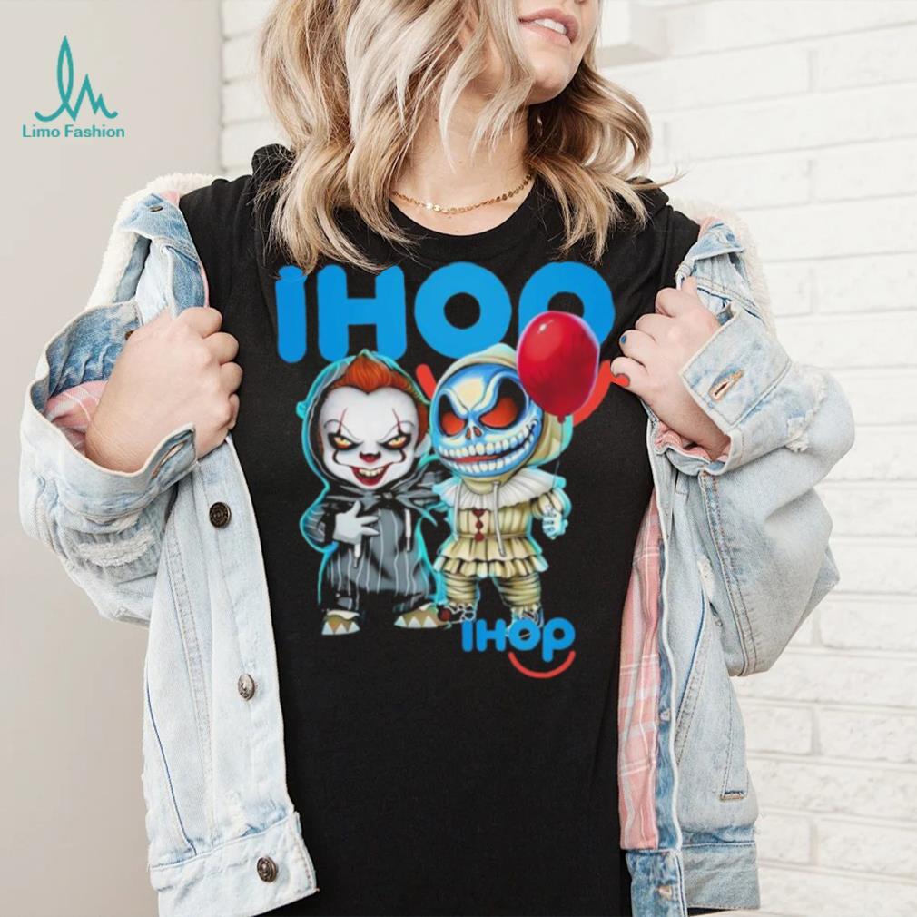 Baby Jack Skellington and Baby Pennywise Ihop logo 2024 shirt Baby Jack Skellington and Baby Pennywise Ihop logo 2024 shirt
