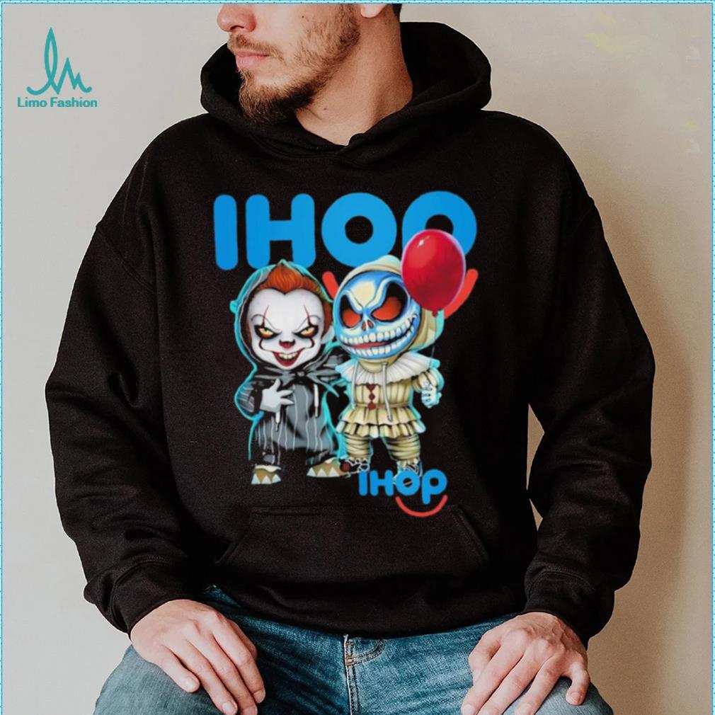 Baby Jack Skellington and Baby Pennywise Ihop logo 2024 shirt Baby Jack Skellington and Baby Pennywise Ihop logo 2024 shirt