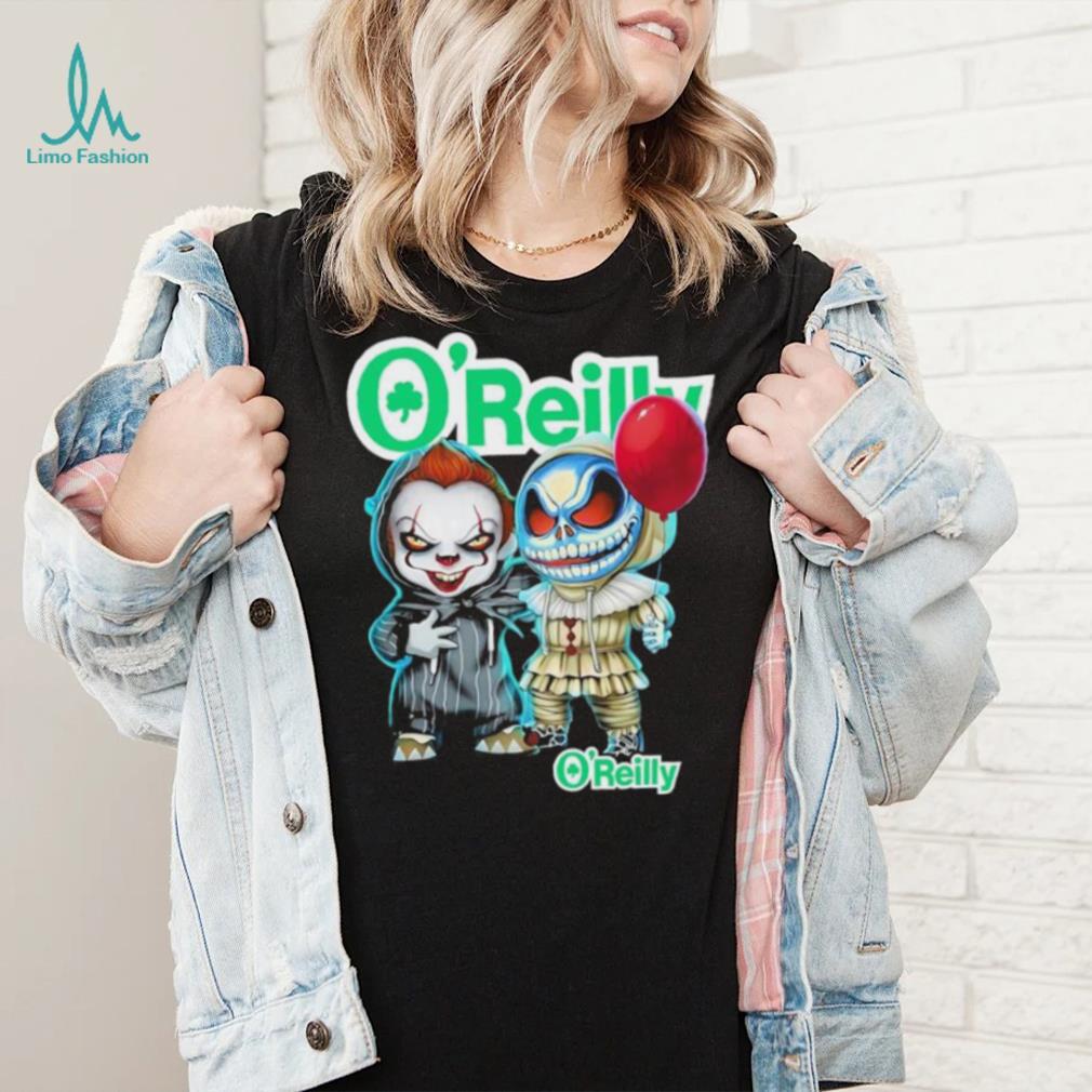Baby Jack Skellington and Baby Pennywise O’Reilly logo 2024 shirt Baby Jack Skellington and Baby Pennywise O’Reilly logo 2024 shirt