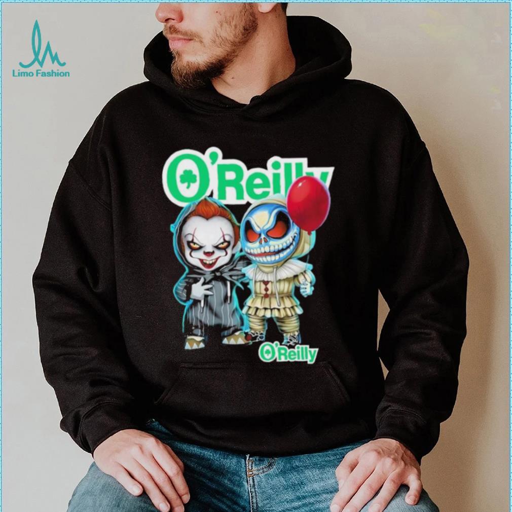 Baby Jack Skellington and Baby Pennywise O’Reilly logo 2024 shirt Baby Jack Skellington and Baby Pennywise O’Reilly logo 2024 shirt