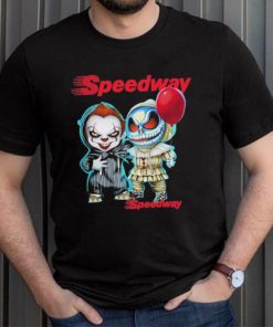 Baby Jack Skellington and Baby Pennywise Speedway logo 2024 shirt, hoodie, sweater, long sleeve and tank top Baby Jack Skellington and Baby Pennywise Speedway logo 2024 shirt